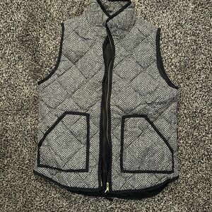 J. Crew Black and White Patterned Vest